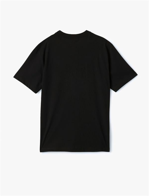 Koton 5Sam10048Hk 999 Sıyah Erkek Pamuk Jersey T-Shırt