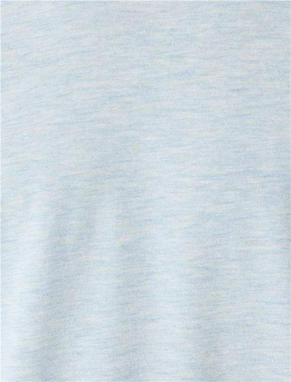 Koton 5Sam10105Hk 624 Mavı Erkek Pamuk Jersey Basıc T-Shırt