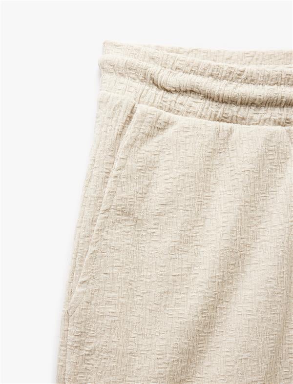 Koton 5Sam40006Mk 026 Grı Erkek Pamuk Jersey Short