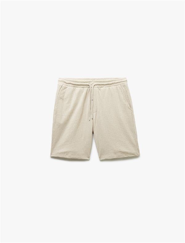 Koton 5Sam40006Mk 026 Grı Erkek Pamuk Jersey Short