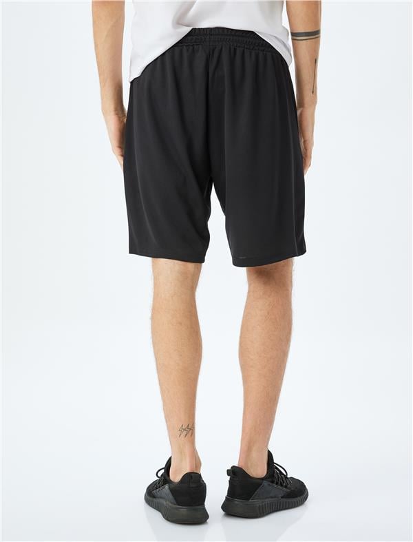 Koton 5Sam40037Nk 999 Sıyah Erkek Polıester Jersey Spor Short