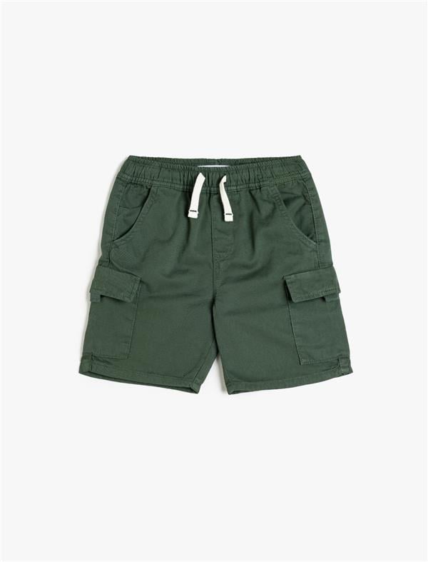 Koton 5Skb40004Td 787 Yesıl Erkek Cocuk Pamuk Denım Short