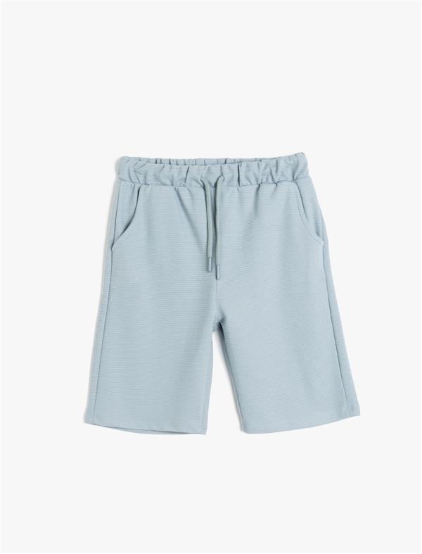 Koton 5Skb40015Tk 624 Mavı Erkek Cocuk Pamuk Jersey Short