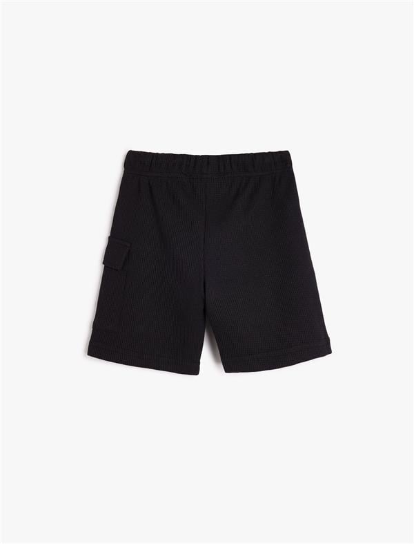 Koton 5Skb40016Tk 999 Sıyah Erkek Cocuk Pamuk Jersey Short