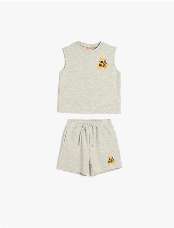 Koton 5Smb10017Tk 031 Grı Erkek Bebek Pamuk Jersey Takım