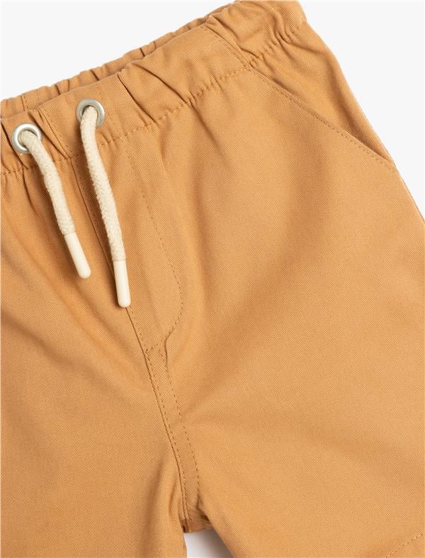 Koton 5Smb40029Tw 203 Turuncu Erkek Bebek Pamuk Dokuma Short