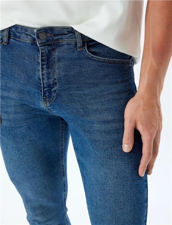 Koton 5Wam40075Id 741 Koyu Indıgo Erkek Denım Pantolon