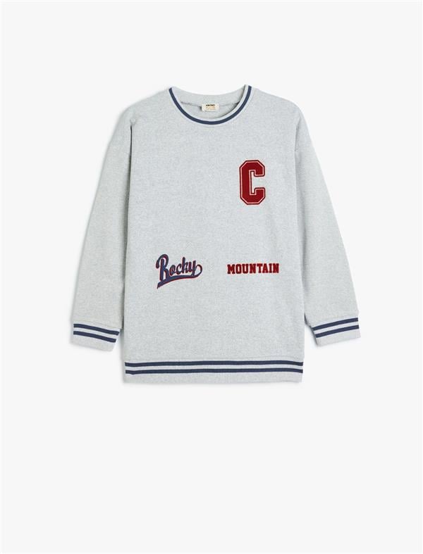 Koton 5Wkb10206Tk 031 Grı Erkek Cocuk Pamuk Jersey Sweatshırt