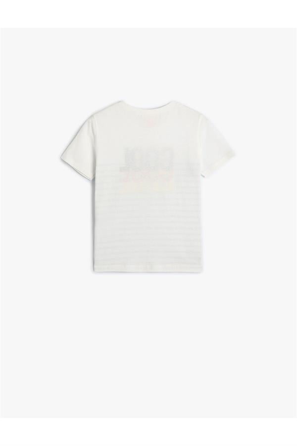 Koton 4Smb10168Tk 010 Ekru Erkek Bebek Pamuk Jersey Kısa Kollu T-Shirt