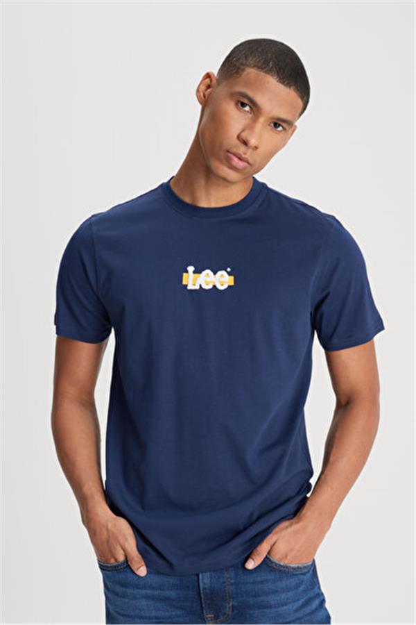 Lee L241521 410 Navy Erkek T-Shırt
