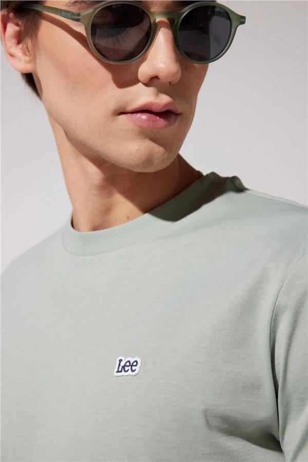 Lee L60Ufq 303 Mint Green Erkek Regular Bisiklet Yaka T-Shirt