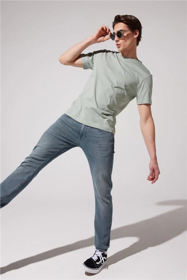 Lee L60Ufq 303 Mint Green Erkek Regular Bisiklet Yaka T-Shirt