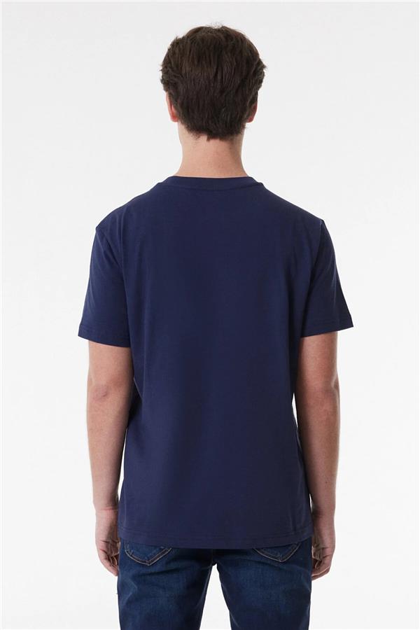 Lee L60Ufq35 410 Navy Erkek Regular Kısa Kollu Sıfır Yaka T-Shirt