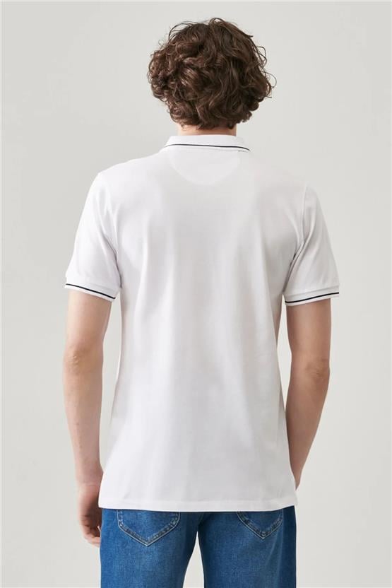 Lee L61Arllj Beyaz Erkek Ss Kısa Kollu Pıque Polo T-Shirt