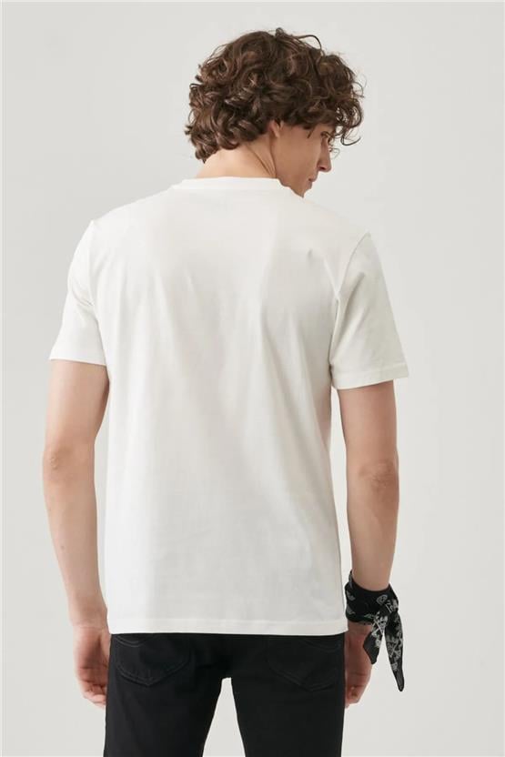 Lee L68TYSMK Kırık Beyaz Erkek T-shirt