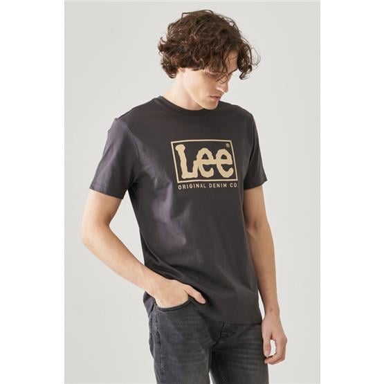 Lee L68TYSON Yıkanmış Siyah Erkek T-shirt