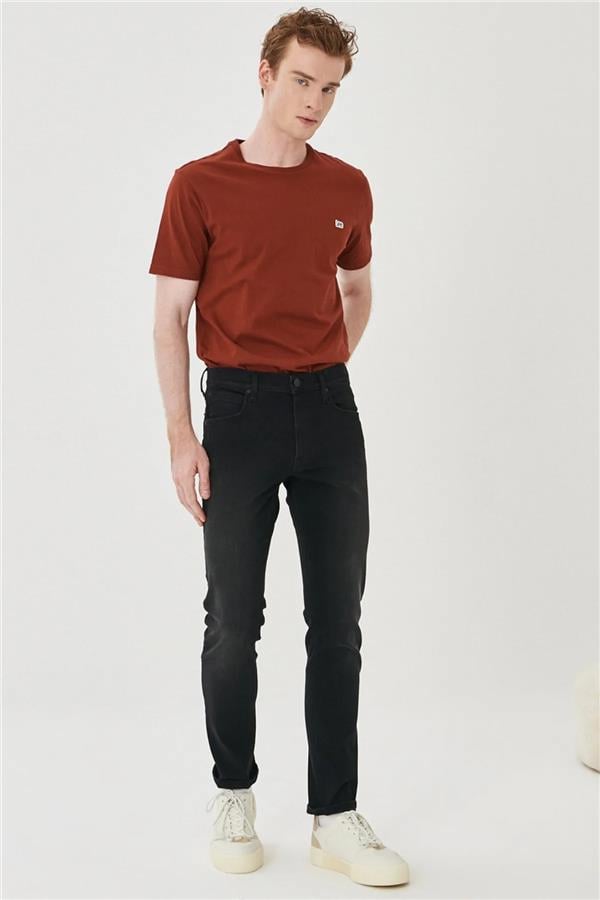 Lee L719012 L719 Luke 009 Venom Black Erkek Dusuk Bel Dar Paca Jean Pantolon