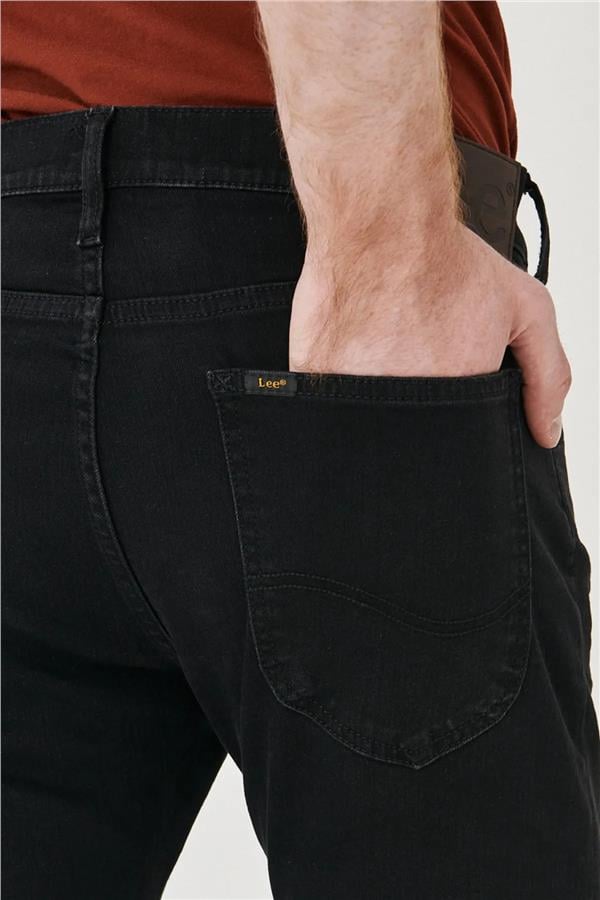 Lee L719012 L719 Luke 009 Venom Black Erkek Dusuk Bel Dar Paca Jean Pantolon