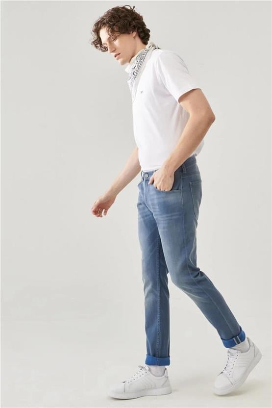 Lee L719026Uq Oxford Tan Erkek Luke Slim TapeKırmızı Denim Jean Pantolon