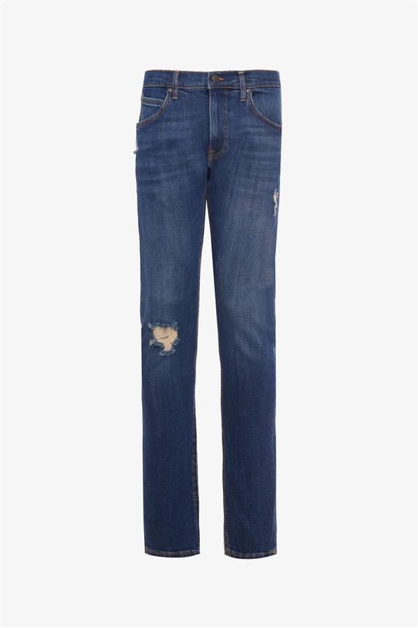 Lee L719182 L719 Luke Xt Mıd Blue Erkek Normal Bel Dar Paca Jean Pantolon