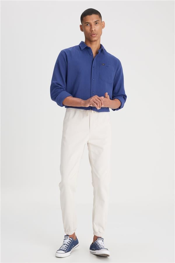 Lee Lm04009 013 Stone Erkek Regular Lastıklı Jogger Orme Pantolon