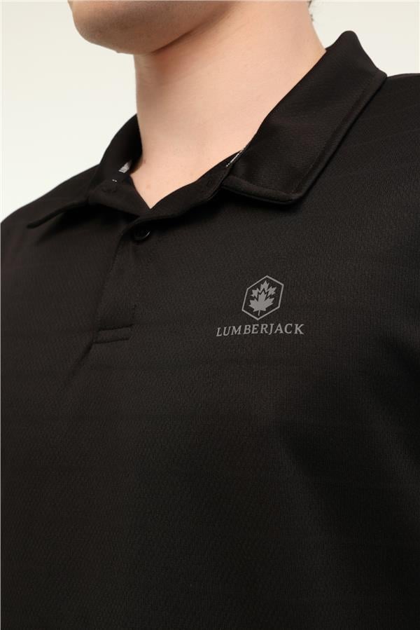 Lumberjack 5M Mb Ct461 Sherman T Sh 5Fx Sıyah Erkek Kısa Kollu Polo T-Shırt