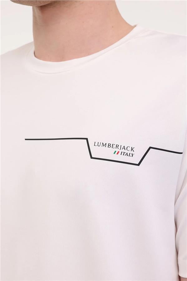 Lumberjack 5M Ml Renato 11Itl1019 5Fx Beyaz Erkek Kısa Kollu T-Shırt