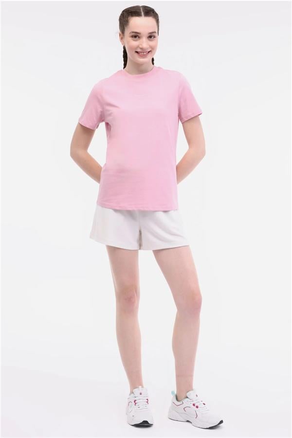 Lumberjack 5M Wl Robı 11Ms468 5Fx Pastel Pembe Kadın Kısa Kollu T-Shırt