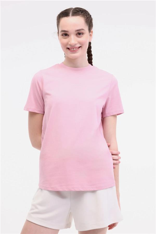 Lumberjack 5M Wl Robı 11Ms468 5Fx Pastel Pembe Kadın Kısa Kollu T-Shırt