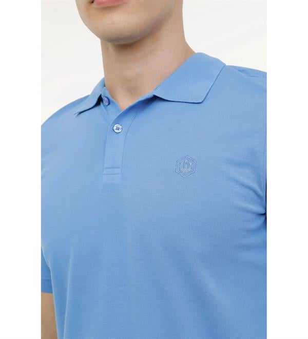 Lumberjack A10149746508010 4M M-Ct953 Basic P.T-Sh 4Fx Havacı Mavi Erkek Polo T-Shirt