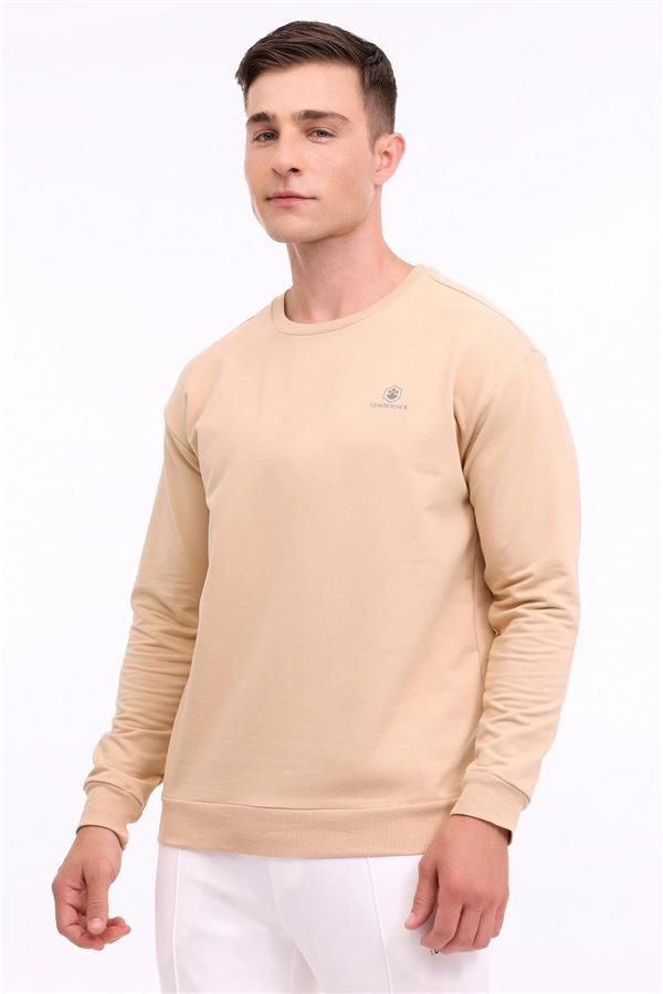 Lumberjack A10181321608010 4W Mb Sn75 C Neck Sw 4Pr K Bej Erkek Sweatshırt