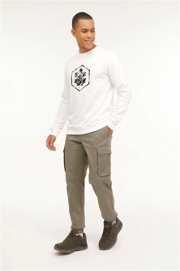 Lumberjack Ml Nedcamo-B 16Khk08 3Pr Ekru Erkek Sweatshirt