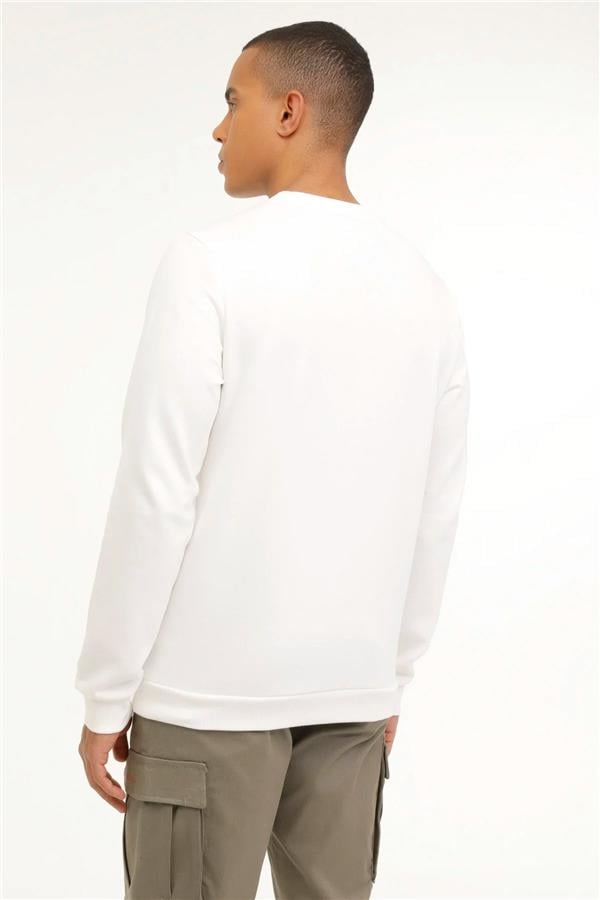 Lumberjack Ml Nedcamo-B 16Khk08 3Pr Ekru Erkek Sweatshirt