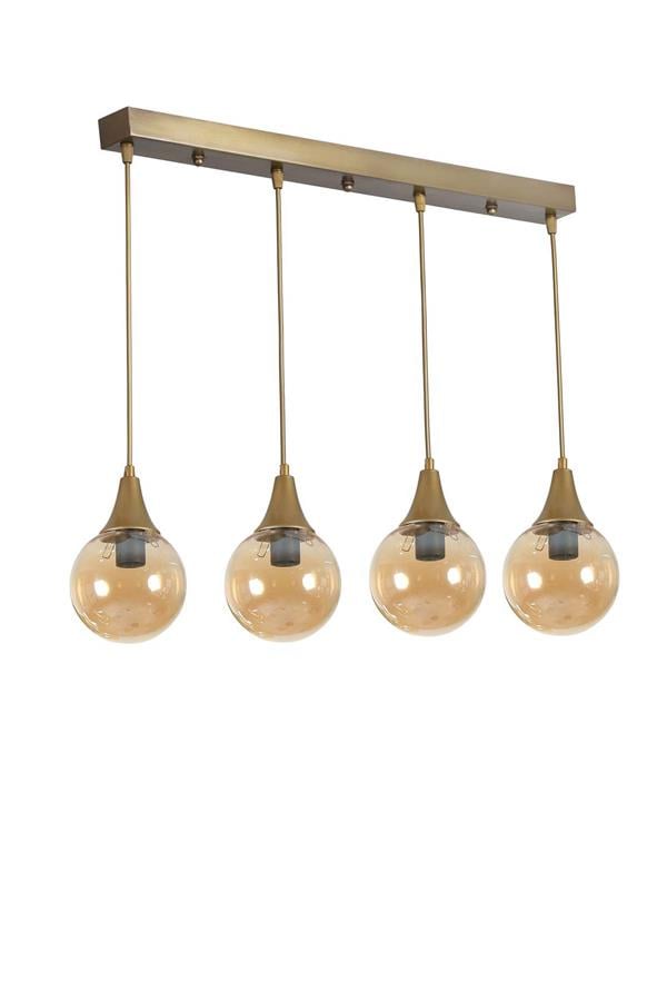 Lumexx Afra 4 Lü Sıralı Eskitme Bal Camlı Sarkıt