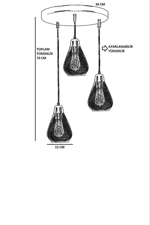 Lumexx Armut 3 Lü Tepsili Eskitme Sarkıt
