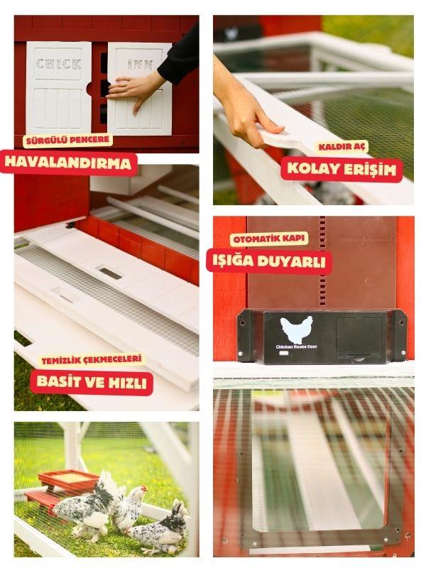 Mandu Ahşap Bahçeli Tavuk/Kuş Kümesi (Mini Çiftlik) Mnd263