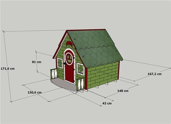Mandu Ahşap Çocuk Oyun Evi (Playhouse) Hollanda-Mnd221