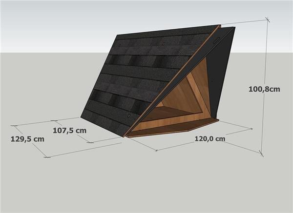 Mandu Ahşap Köpek Kulübesi (A Frame)-Mnd224