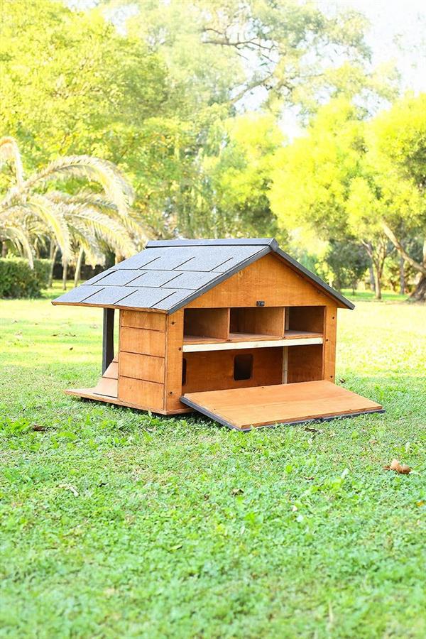 Mandu Ahşap Lüks Kedi Evi-Mnd111