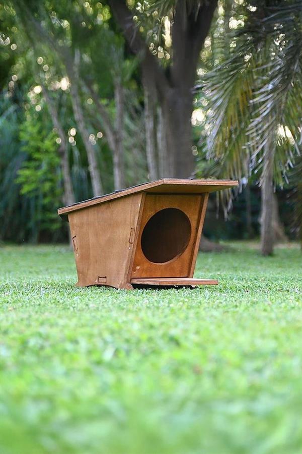 Mandu Ahşap Mini Kedi Evi (Yeni Doğan Evi)-Mnd215