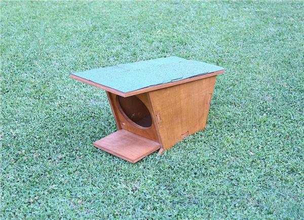 Mandu Ahşap Mini Kedi Evi (Yeni Doğan Evi)-Mnd215