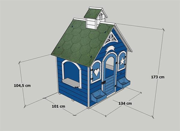 Mandu Ahşap Oyun Evi Playhouse Bodrum-Mnd194
