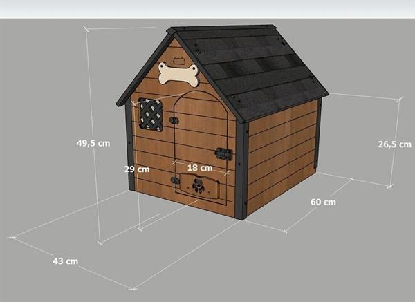 Mandu Isı Yalıtımlı Ahşap Köpek Kulübesi Small-Mnd60