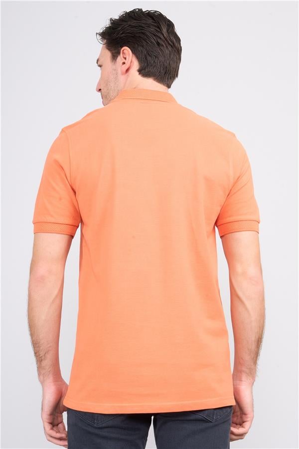 Mareteks 6615 Js Turuncu Erkek Polo Jakar Yaka 24/1 Pıke T-Shırt