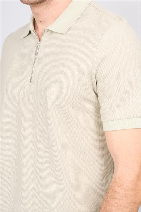 Mareteks 6617 Js Tas Erkek Polo Yaka Amerıkan Pıke Fermuarlı T-Shırt