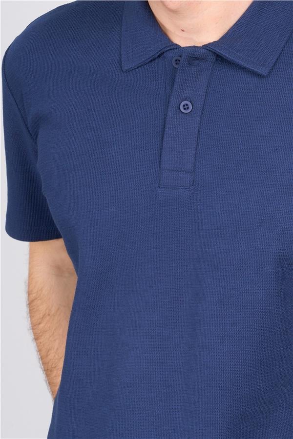 Mareteks 6619 Js Indıgo Erkek Polo Yaka Lakınt T-Shırt