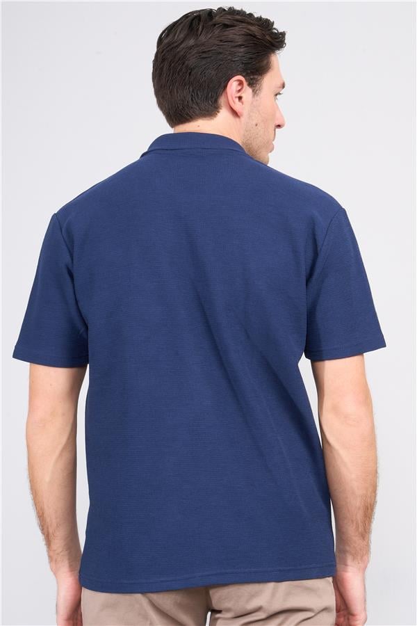 Mareteks 6619 Js Indıgo Erkek Polo Yaka Lakınt T-Shırt