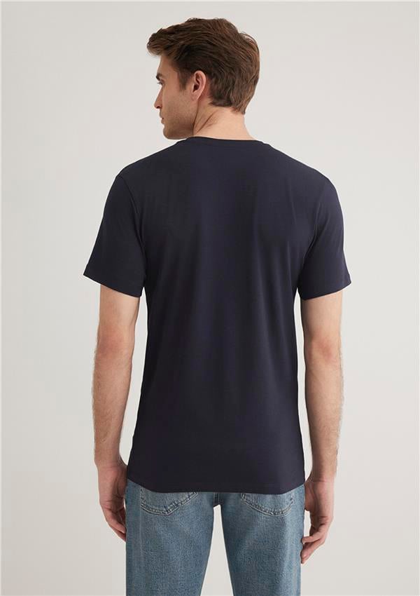 Mavi 061748-17588 Stretch V Yaka Koyu Lacivert T-Shirt