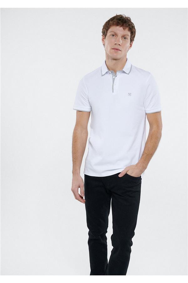 Mavi 062373-27879 Polo Beyaz Erkek T-Shirt
