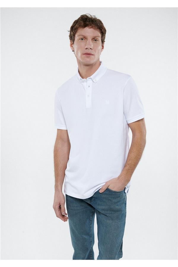 Mavi 063247-27879 Polo Beyaz Erkek T-Shirt